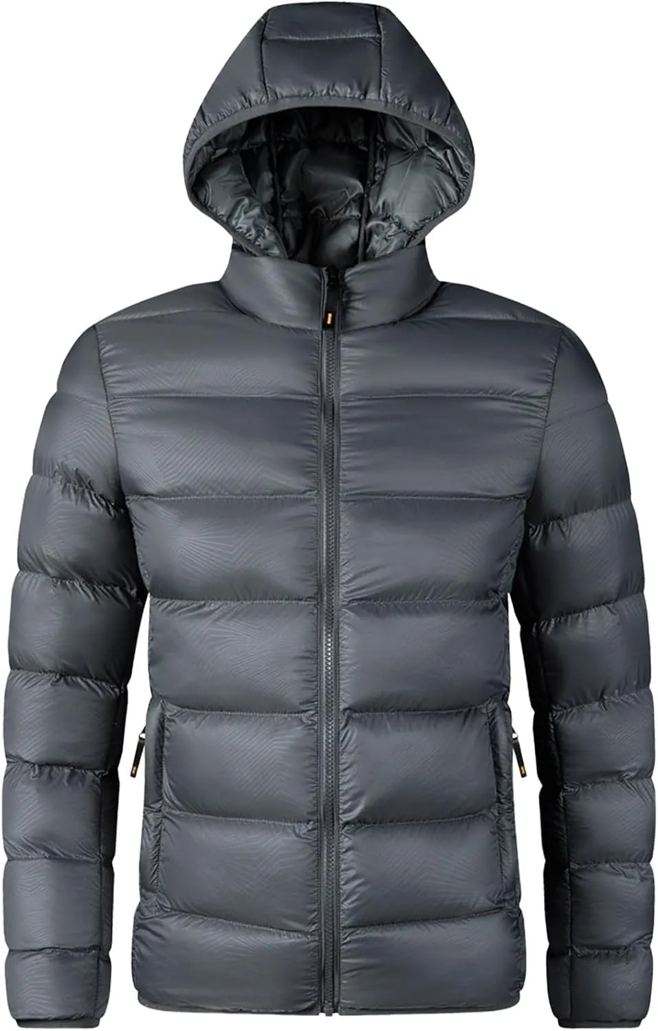 Down Puffer Jacket Men Packable Lightweight Puffy Bubble Hooded Winter Coat Water-Repellent Windbreaker for Hiking
