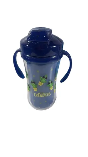 Dr. Brown's Milestones Hard Spout Insulated Sippy Cup with Handles, Blue