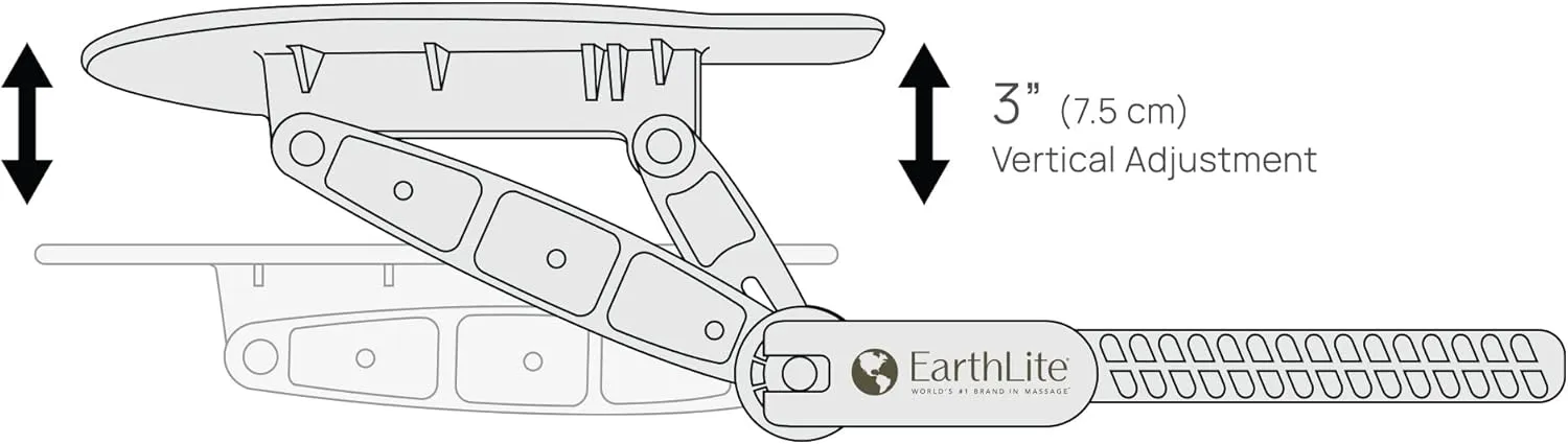 EARTHLITE Massage Table Face Cradle DELUXE ADJUSTABLE - Massage Table / Massage Chair Headrest Platform with Face Pillow