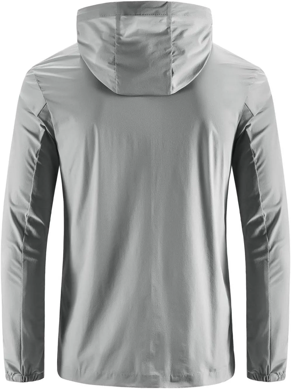 ebossy Men's Athletic Wear Anti-UV Breathable Cycling Wind Jacket with Hood, Ultralight and Packable