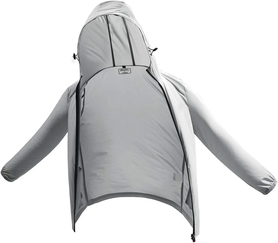 ebossy Men's Athletic Wear Anti-UV Breathable Cycling Wind Jacket with Hood, Ultralight and Packable