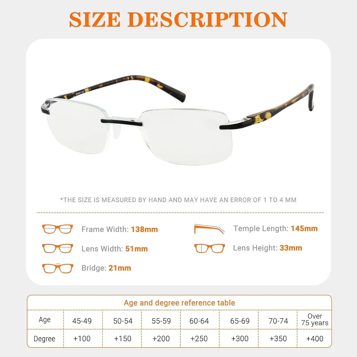 EFE Lightweight Reading Glasses Women Rimless Frameless Blue Light Blocking Unbreakable Reader 3 Pack (Multicolor, 1.0)