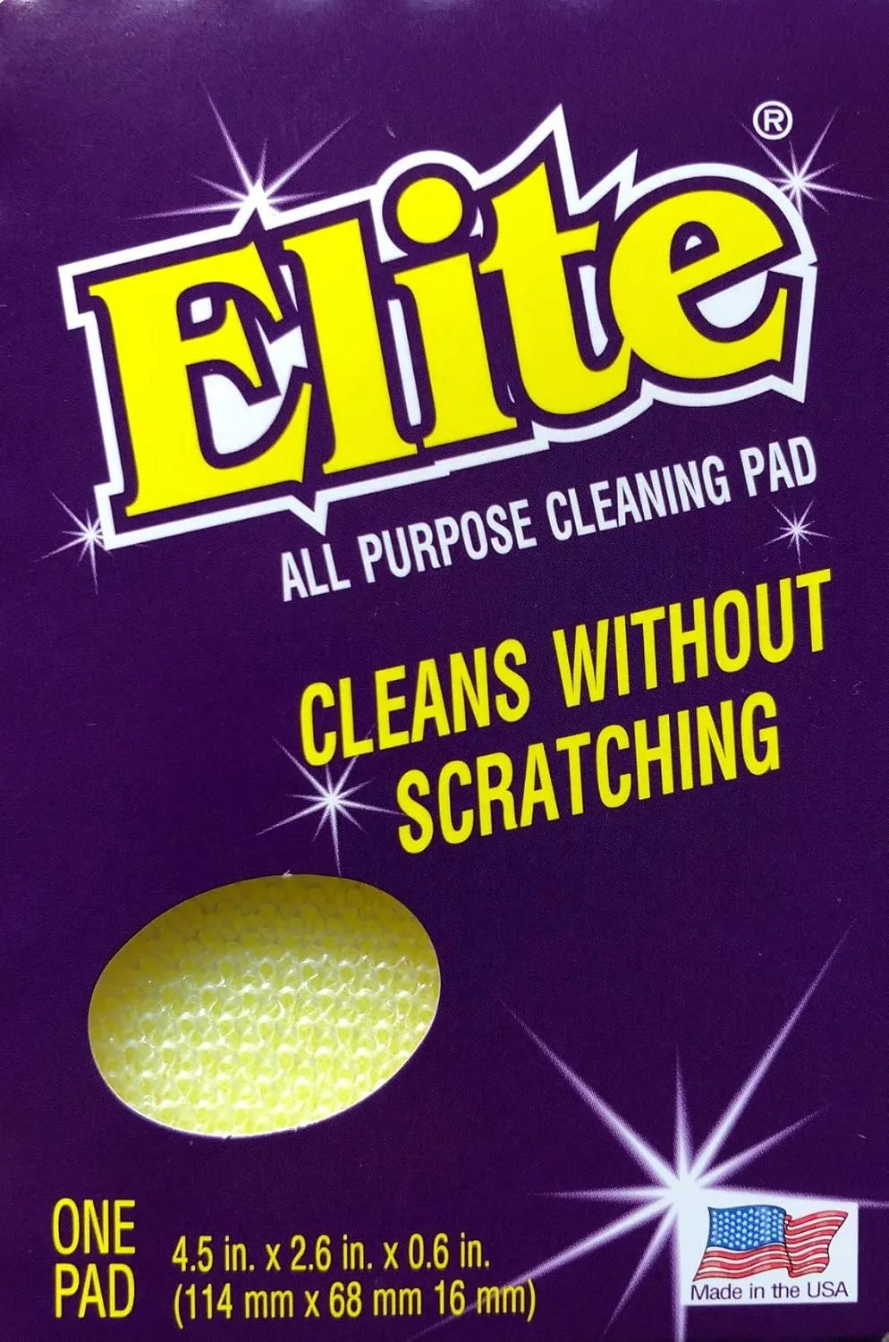 Elite All Purpose Cleaning Pad, 24 Pads (Individually Boxed), Non Scratch, Dish Sponge, Scrubber, Sponges for Kitchen and Household Use, Made in USA