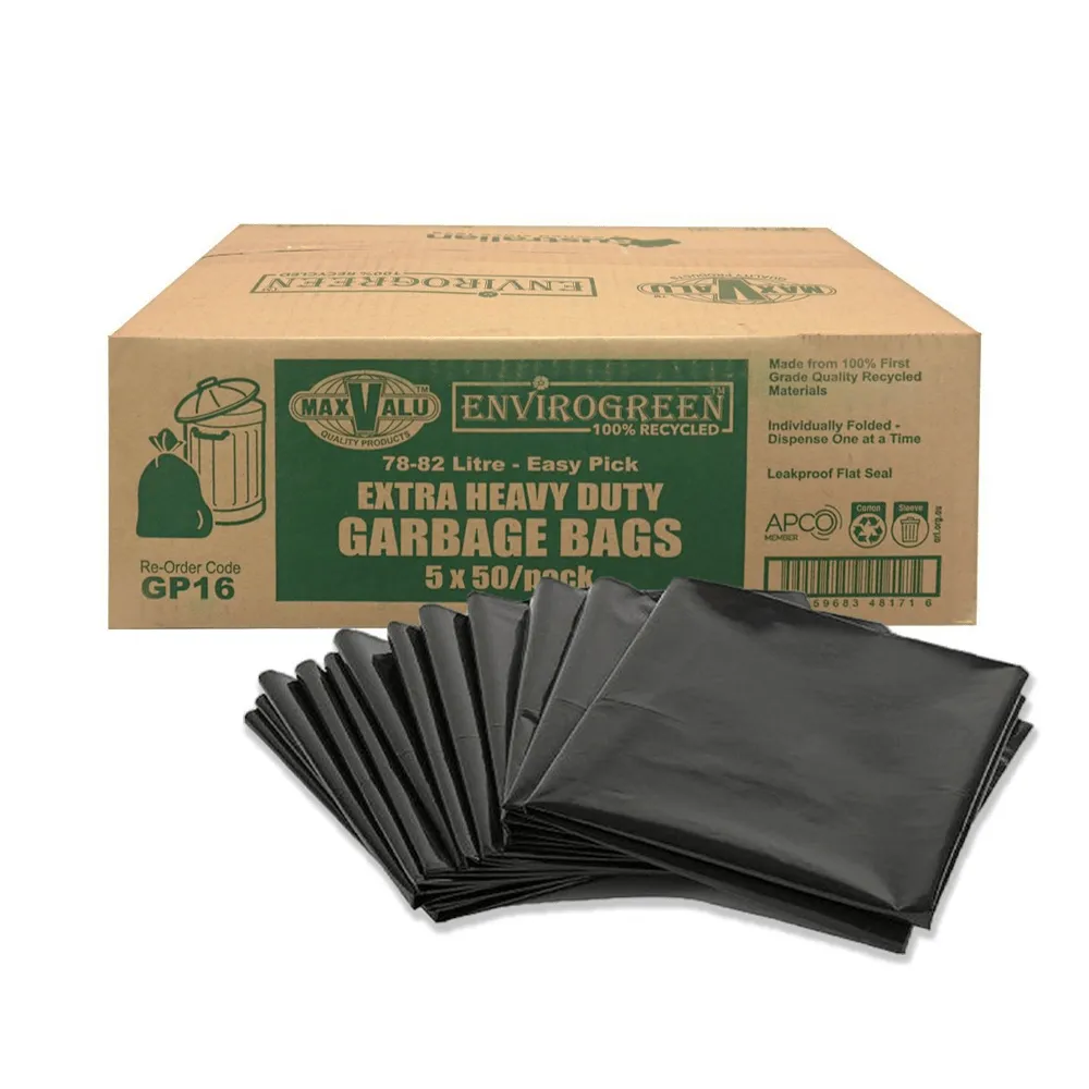 Extra Heavy Duty 80L Garbage Bag 90x75cm - 250/CTN