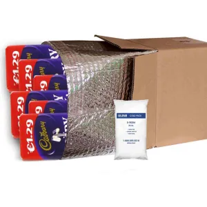 Extra Small Insulated Shipping Liner With Cold Gel Pack - 8" x 8" x  8" For Candy bars