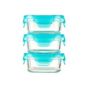 EZ Lock Glass Leakproof Container / 3 Pack