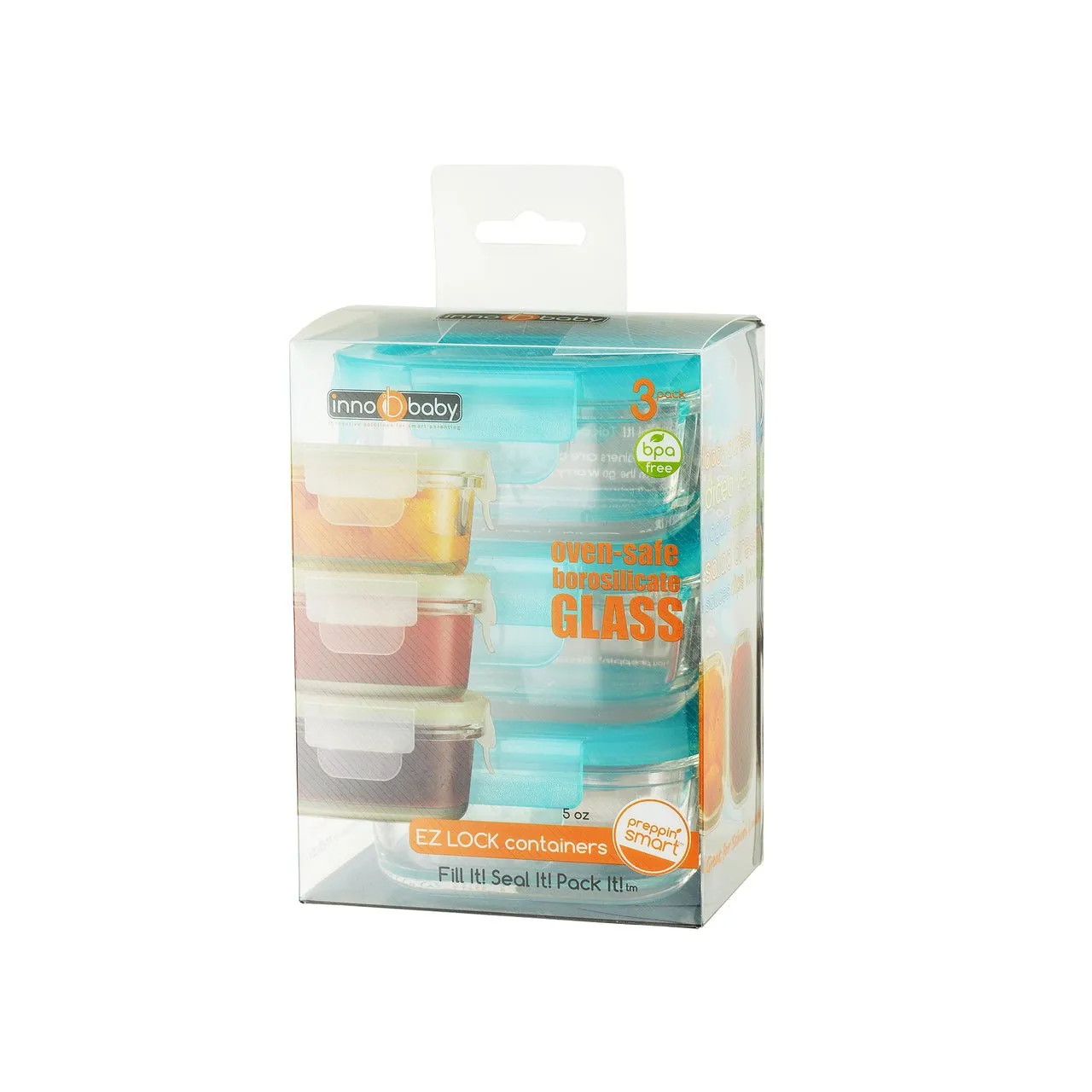 EZ Lock Glass Leakproof Container / 3 Pack