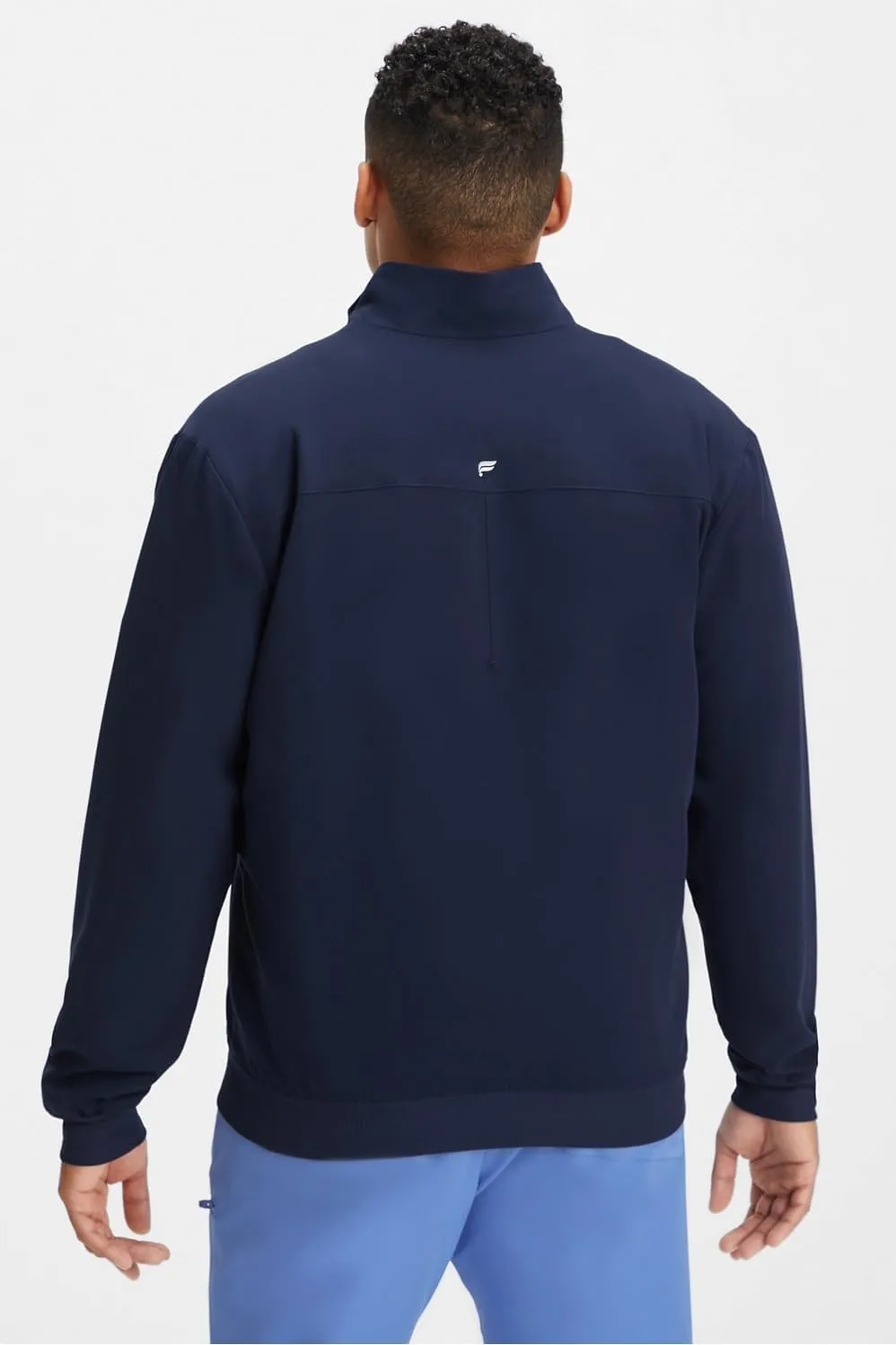 Fabletics Men's Foundation 4-Pocket Scrub Jacket - MotionTech, Lightweight, Breathable, Wrinkle-Resist, Semi-Slim Fit