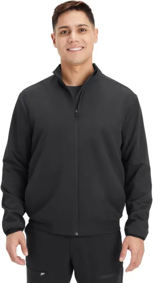 Fabletics Men's Foundation 4-Pocket Scrub Jacket - MotionTech, Lightweight, Breathable, Wrinkle-Resist, Semi-Slim Fit