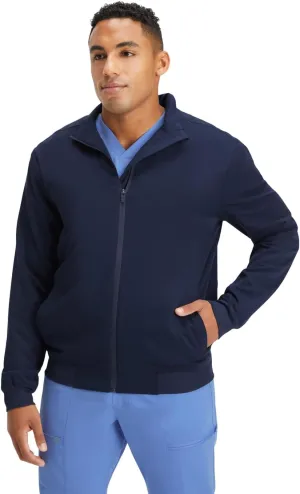 Fabletics Men's Foundation 4-Pocket Scrub Jacket - MotionTech, Lightweight, Breathable, Wrinkle-Resist, Semi-Slim Fit
