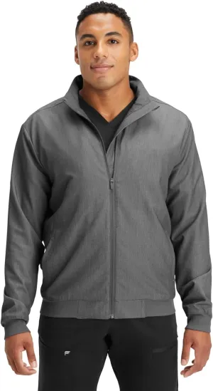 Fabletics Men's Foundation 4-Pocket Scrub Jacket - MotionTech, Lightweight, Breathable, Wrinkle-Resist, Semi-Slim Fit