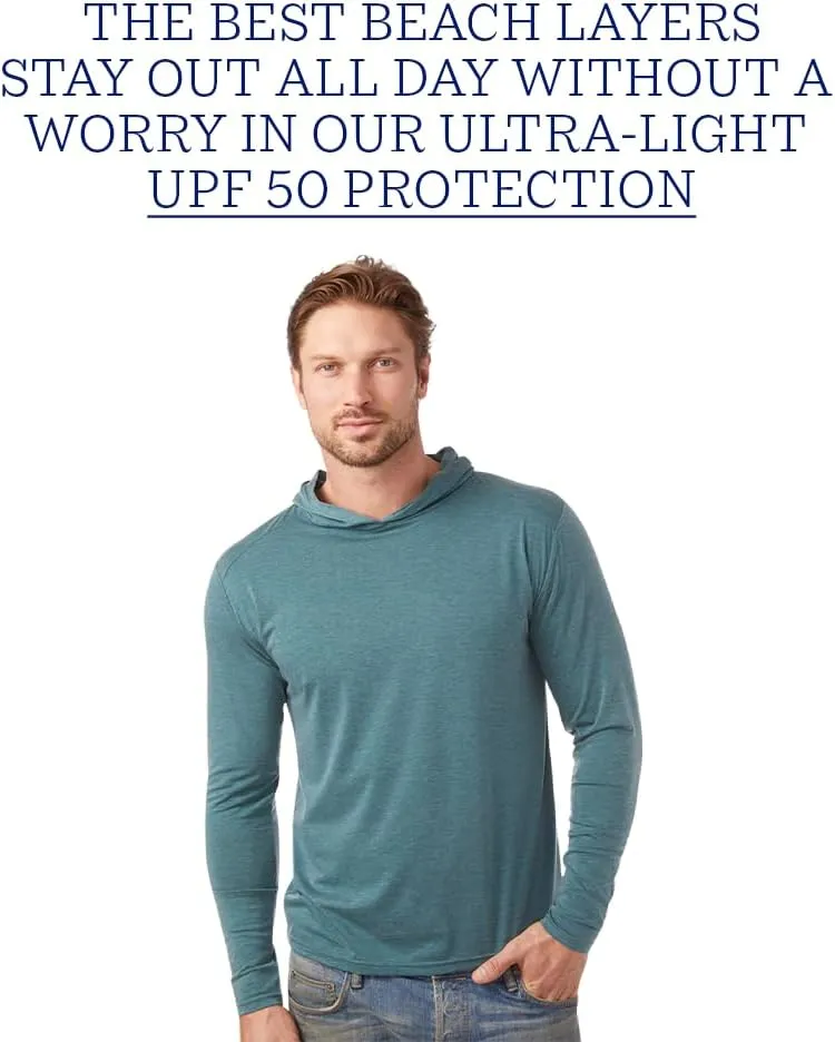Fair Harbor The SeaBreeze Hoodie –– Men's Classic Lightweight Hoodie –– Incredibly Soft and Breathable, UPF 50