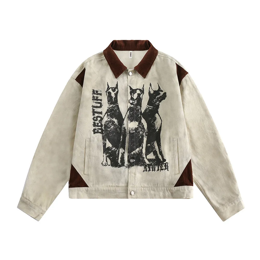 Fashion Printed Jacket Coat for Men
