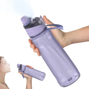 FEIJIAN Mist & Sip Water Bottle, 32oz - BPA-Free, Leakproof, Lightweight, Ideal for Fitness & Outdoor, Purple
