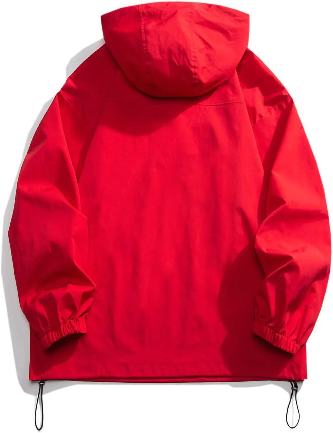 Finelylove Mens Pullover Rain Jacket with Hood Lightweight Waterproof Windbreaker Active Performance Soft Shell Jacket