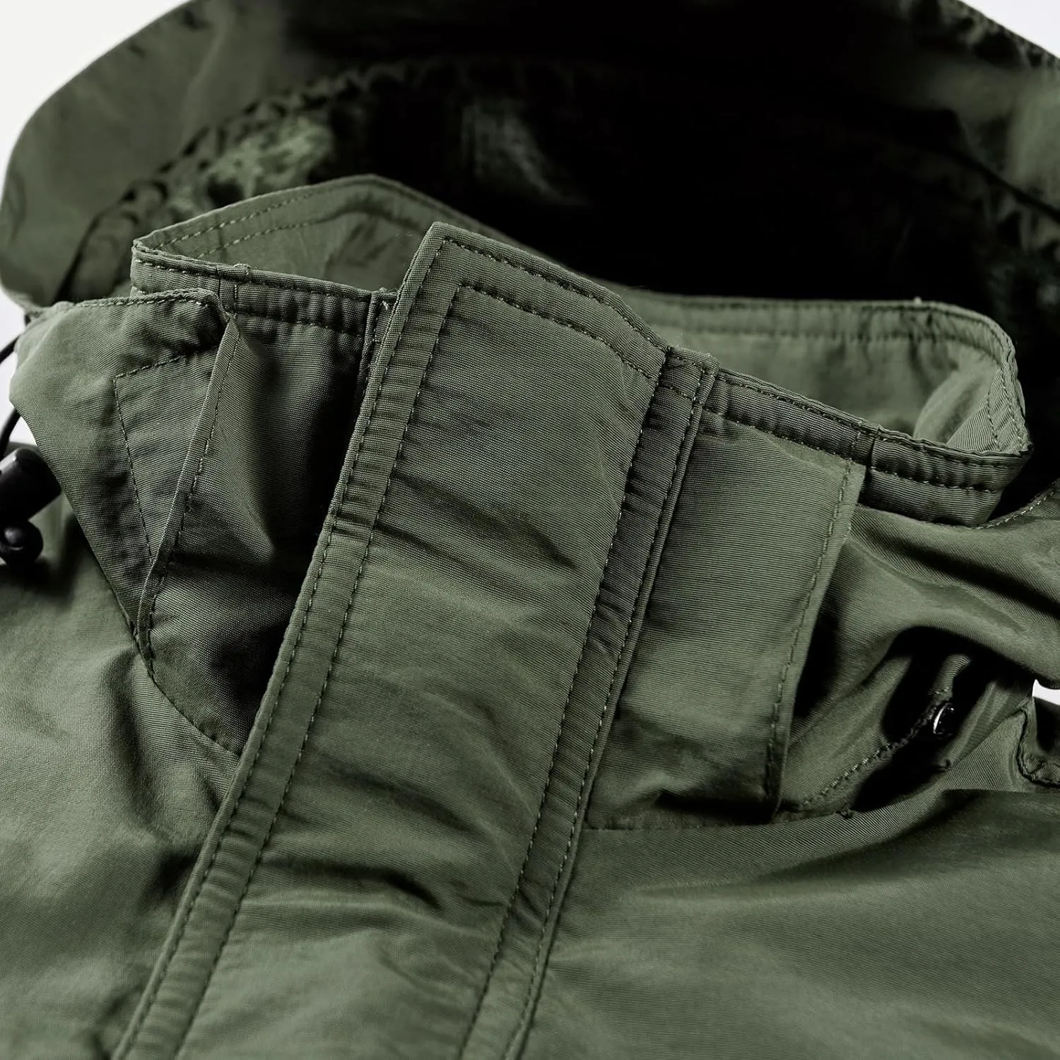 Finelylove Men's Tactical Jacket Military Waterproof Rain Jacket Breathable Hooded Windbreaker Raincoat Multi Pockets