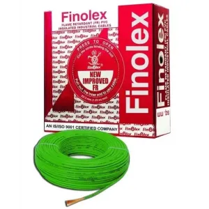 Finolex 1 SQMM 1 CORE GREEN FR PVC INSULATED INDUSTRIAL CABLES SILVER PACK 90MTR