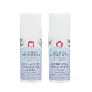 First Aid Beauty - Ultra Repair Face Moisturizer, Everyday Lightweight Non-Comedogenic Formula Helps Soften Skin with Ceramides & Shea Butter, Soothing Colloidal Oatmeal, 1.7 oz, 2 ct