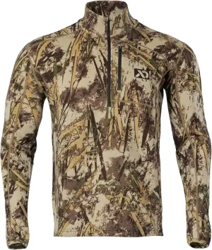 First Lite Men's Furnace Quarter Zip - Merino Wool Fleece Camo Hunting Long Sleeve, Insulated Midlayer, Hunting Gear For Men