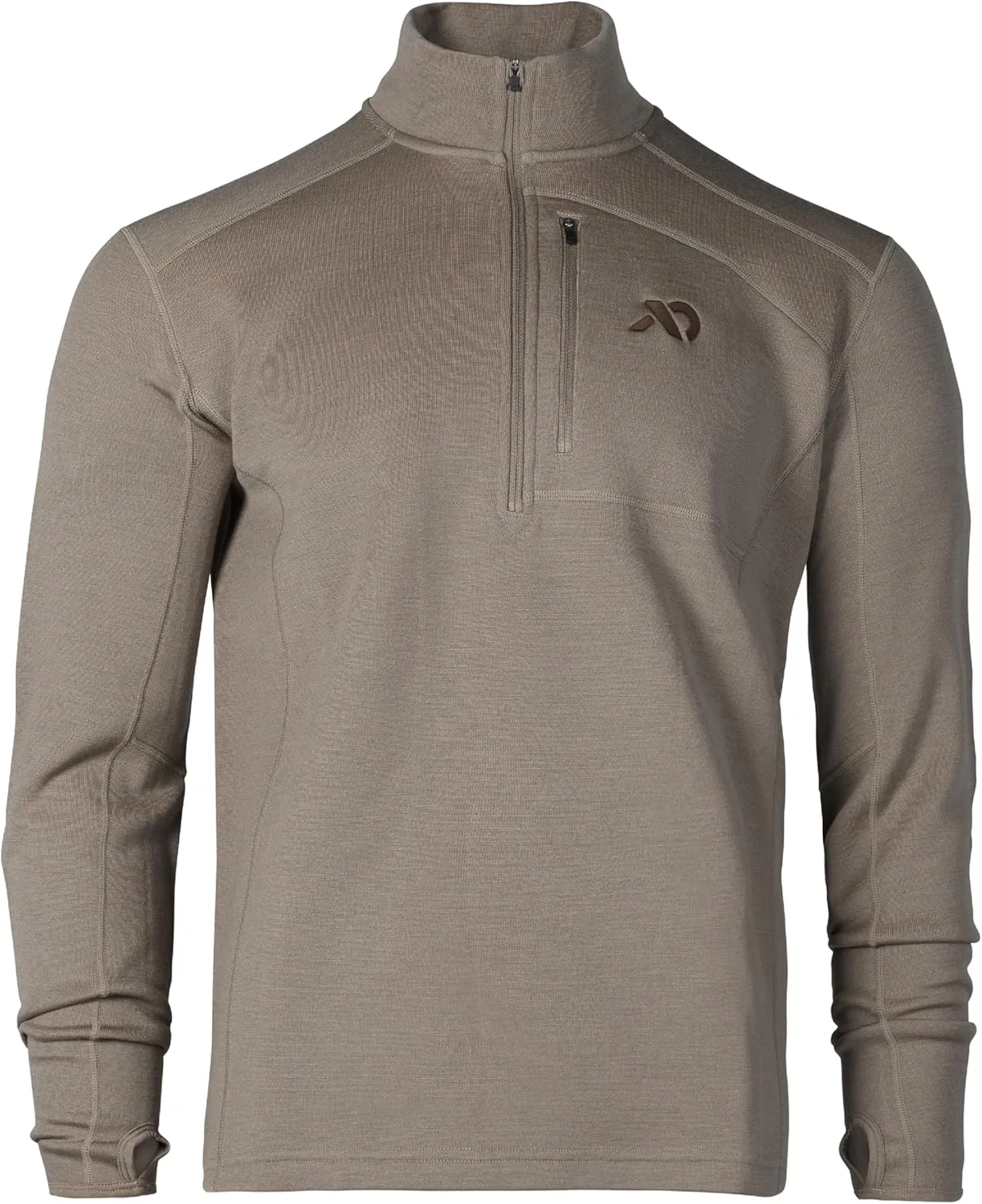 First Lite Men's Furnace Quarter Zip - Merino Wool Fleece Camo Hunting Long Sleeve, Insulated Midlayer, Hunting Gear For Men