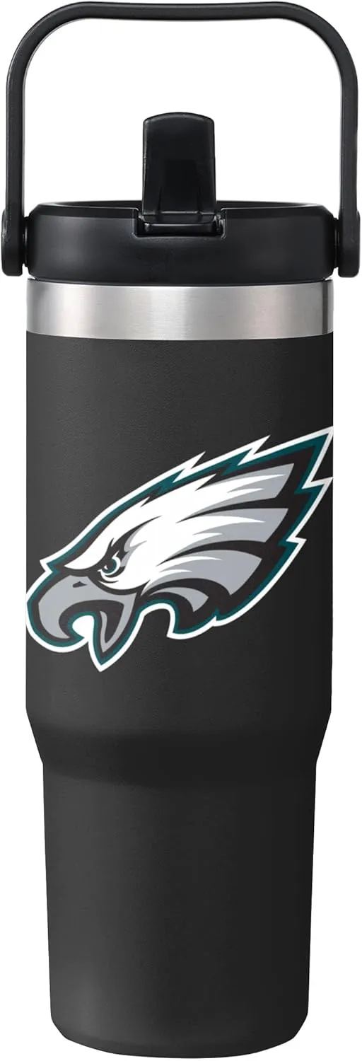 FOCO NFL Unisex-Adult NFL Team Logo Insulated Travel Mug 30oz Straw Tumbler