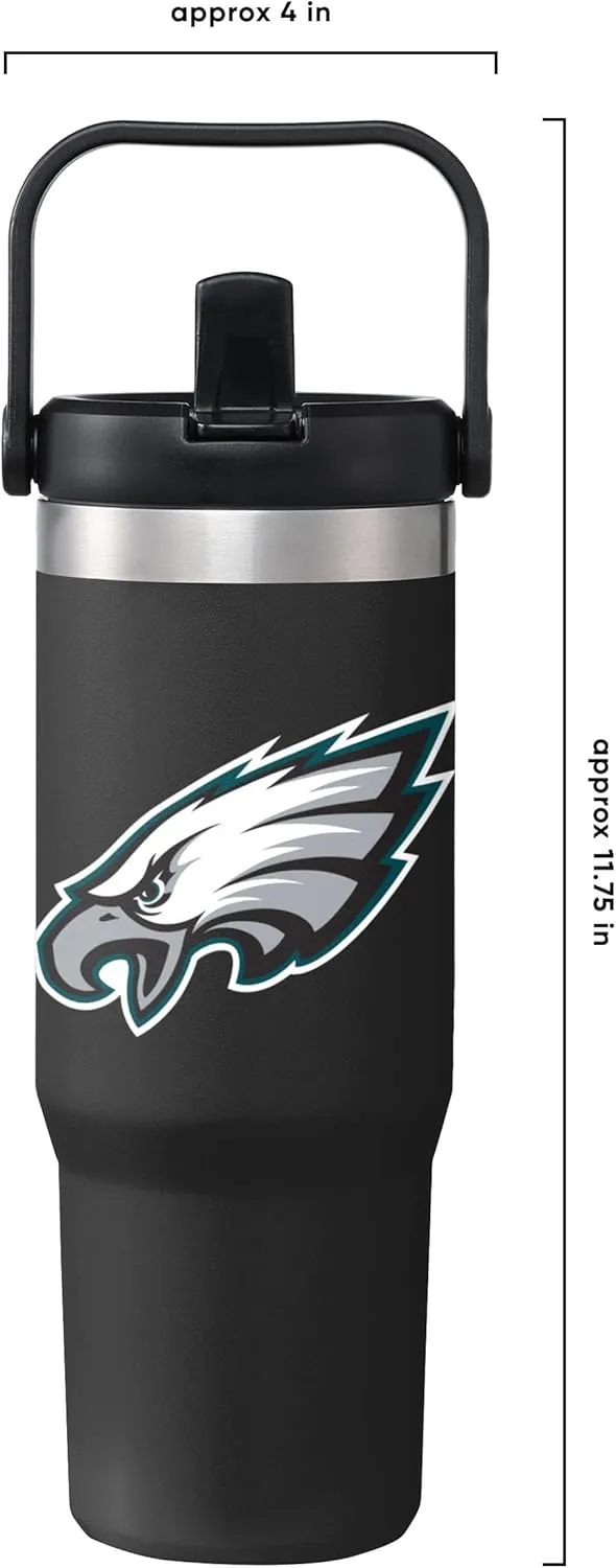 FOCO NFL Unisex-Adult NFL Team Logo Insulated Travel Mug 30oz Straw Tumbler