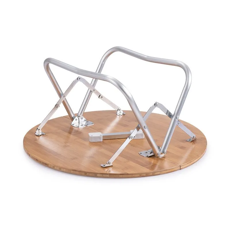 Foldable bamboo round table
