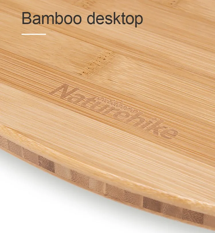 Foldable bamboo round table