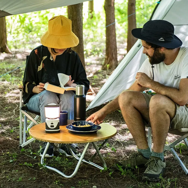 Foldable bamboo round table