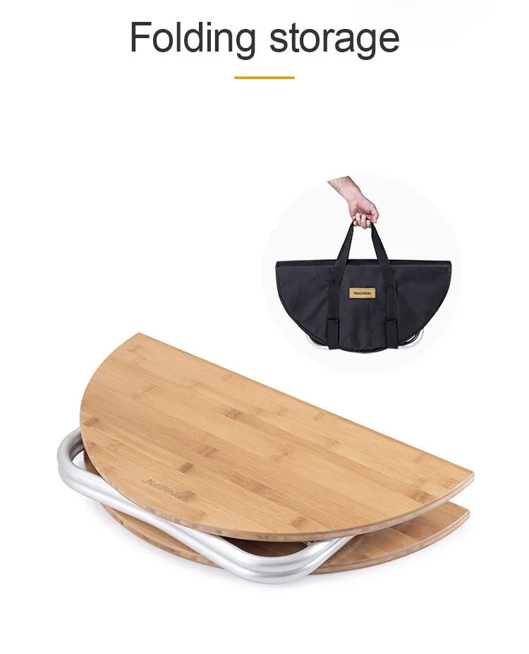 Foldable bamboo round table