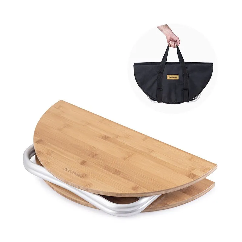 Foldable bamboo round table