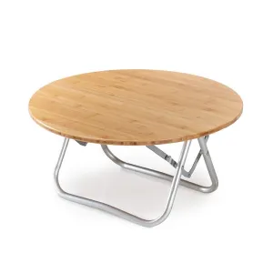 Foldable bamboo round table