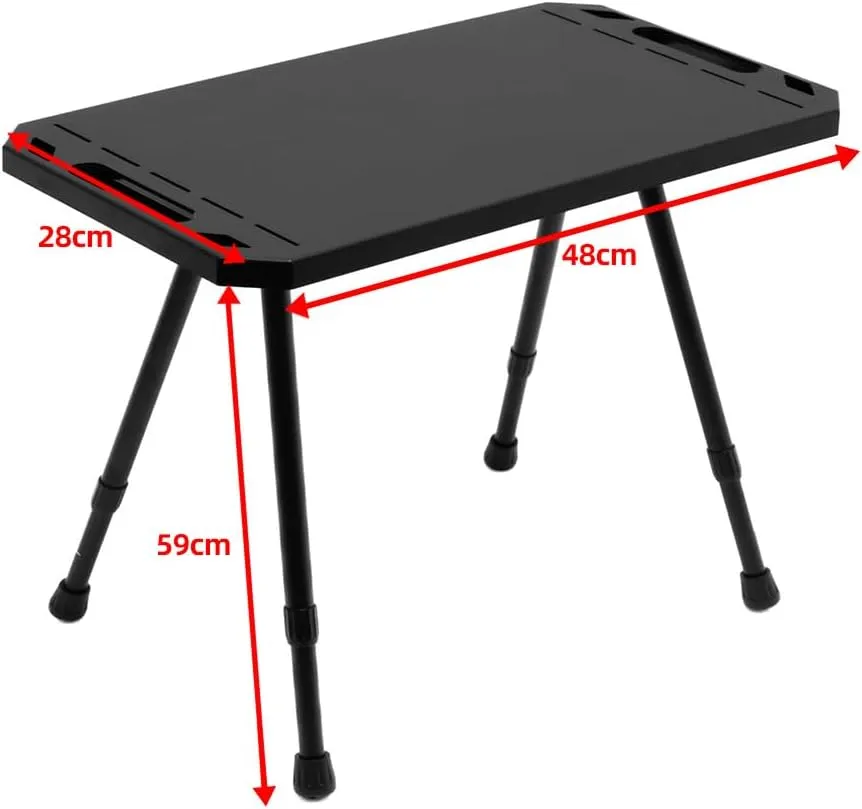 Foldable Camping Tables Aluminum Alloy Lightweight Folding Table Adjustable Height Picnic Desk