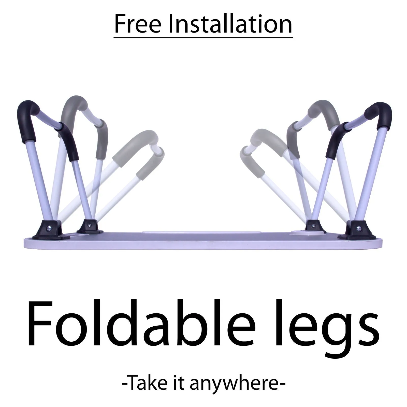 Foldable Laptop Table with Cup Holder and Tablet Groove