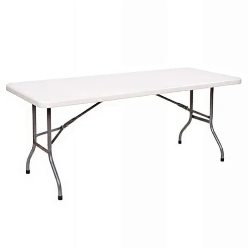 FOLDABLE RECTANGULAR PLASTIC BANQUET TABLE 6ft