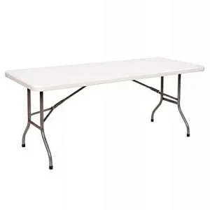FOLDABLE RECTANGULAR PLASTIC BANQUET TABLE 6ft