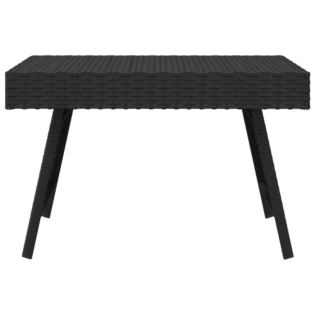 Foldable Side Table Outdoor Wicker Folding Couch Table Poly Rattan