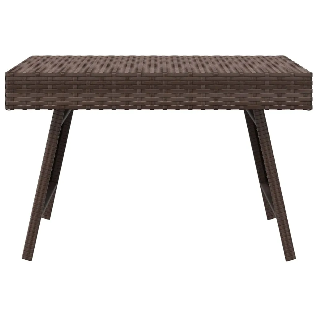 Foldable Side Table Outdoor Wicker Folding Couch Table Poly Rattan