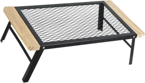 Folding Camping Grill Table Portable Sturdy Multipurpose Camp Table Mesh Table for Hiking Picnic Camping Patio Backyard
