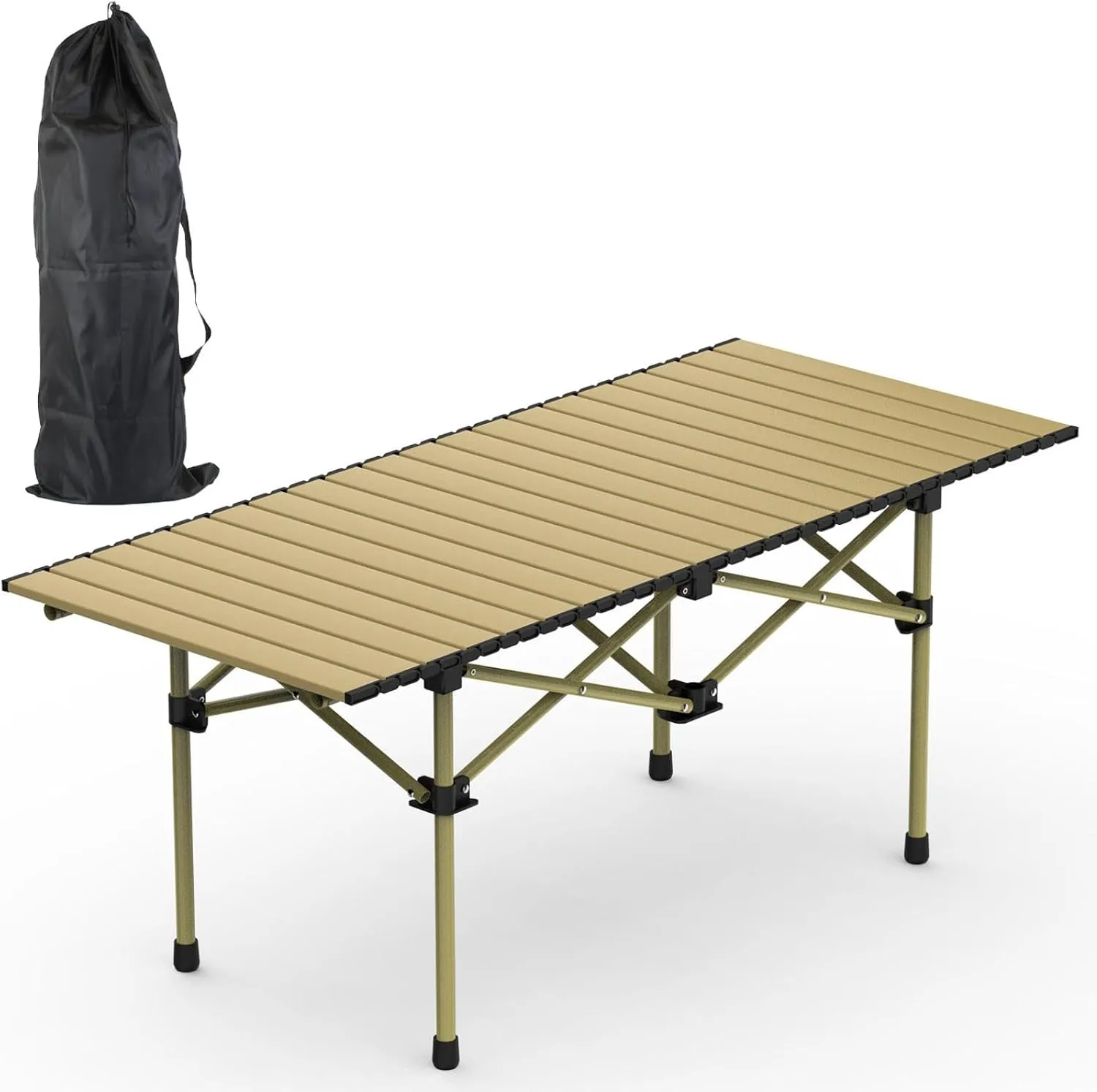 Folding Camping Table,Portable Upgraded Carbon Steel Table for Picnic Barbecue Grill Beach Patio