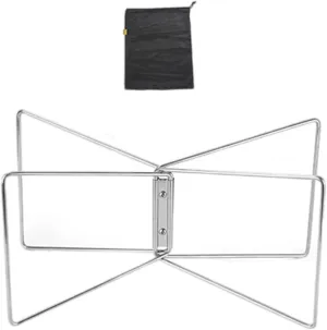 Folding Coolers Stand With Carry Bag Metal Luggage Rack Camping Foldable Metal Stand For Camping Hiking Cooking Picnics