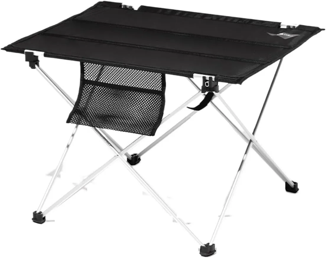 Folding Dining Table Aluminium Hiking Climbing Picnic Outdoor Camping Table Portable Foldable Desk Fur Computer Bed Ultralight (Color : XL)