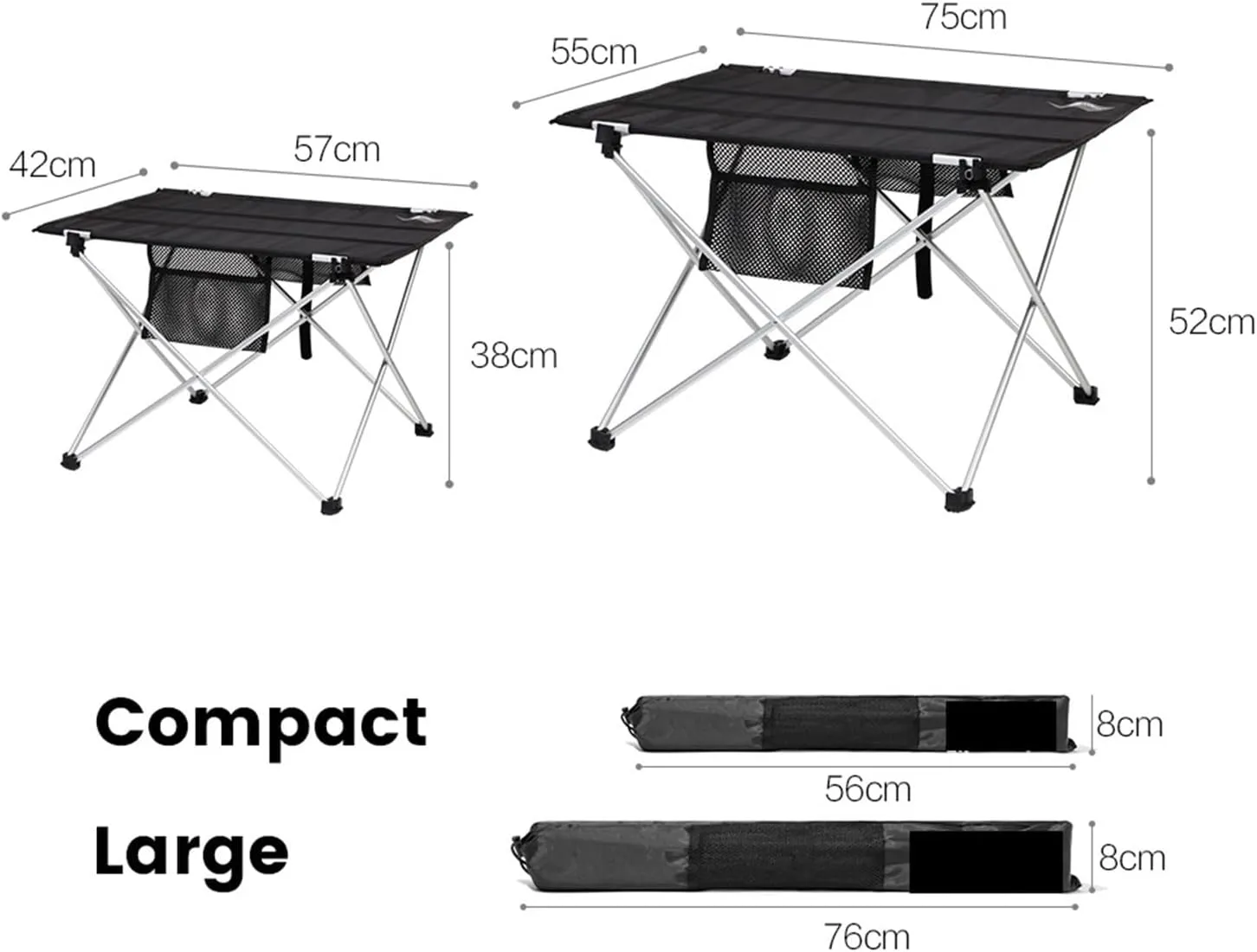 Folding Dining Table Aluminium Hiking Climbing Picnic Outdoor Camping Table Portable Foldable Desk Fur Computer Bed Ultralight (Color : XL)