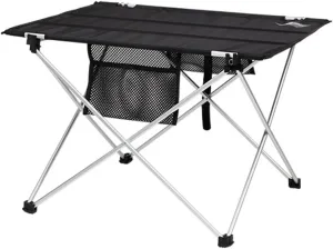 Folding Dining Table Aluminium Hiking Climbing Picnic Outdoor Camping Table Portable Foldable Desk Fur Computer Bed Ultralight (Color : XL)