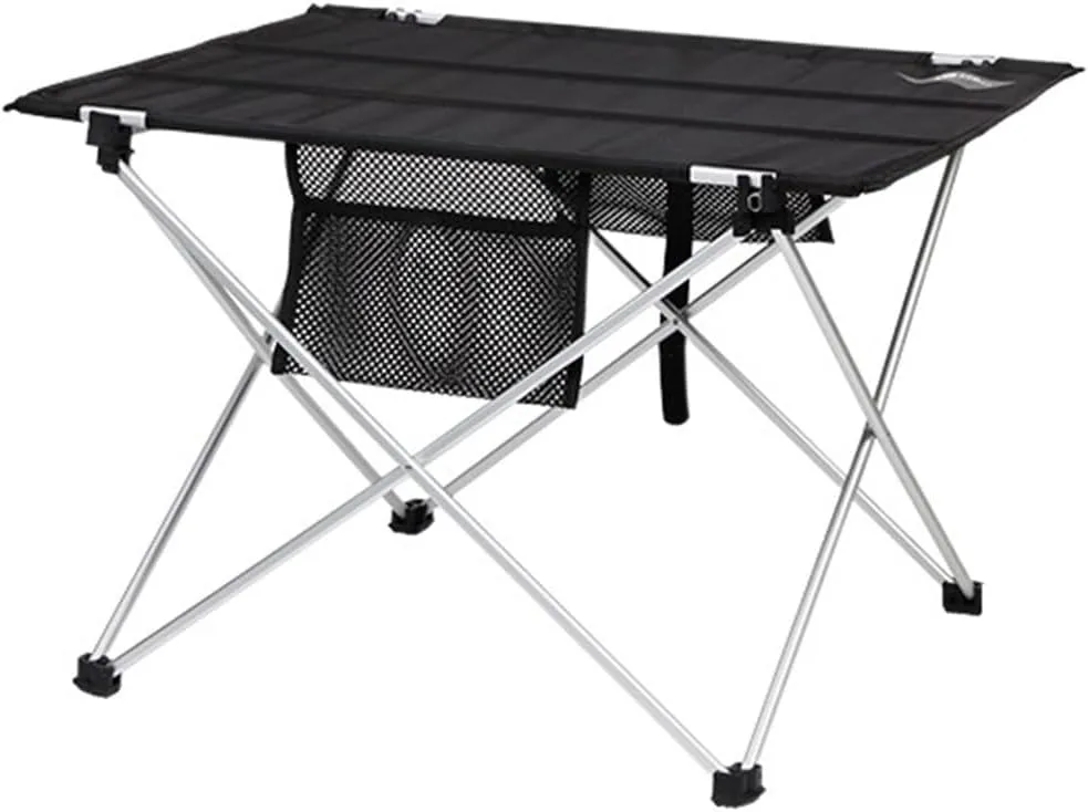 Folding Dining Table Aluminium Hiking Climbing Picnic Outdoor Camping Table Portable Foldable Desk Fur Computer Bed Ultralight (Color : XL)