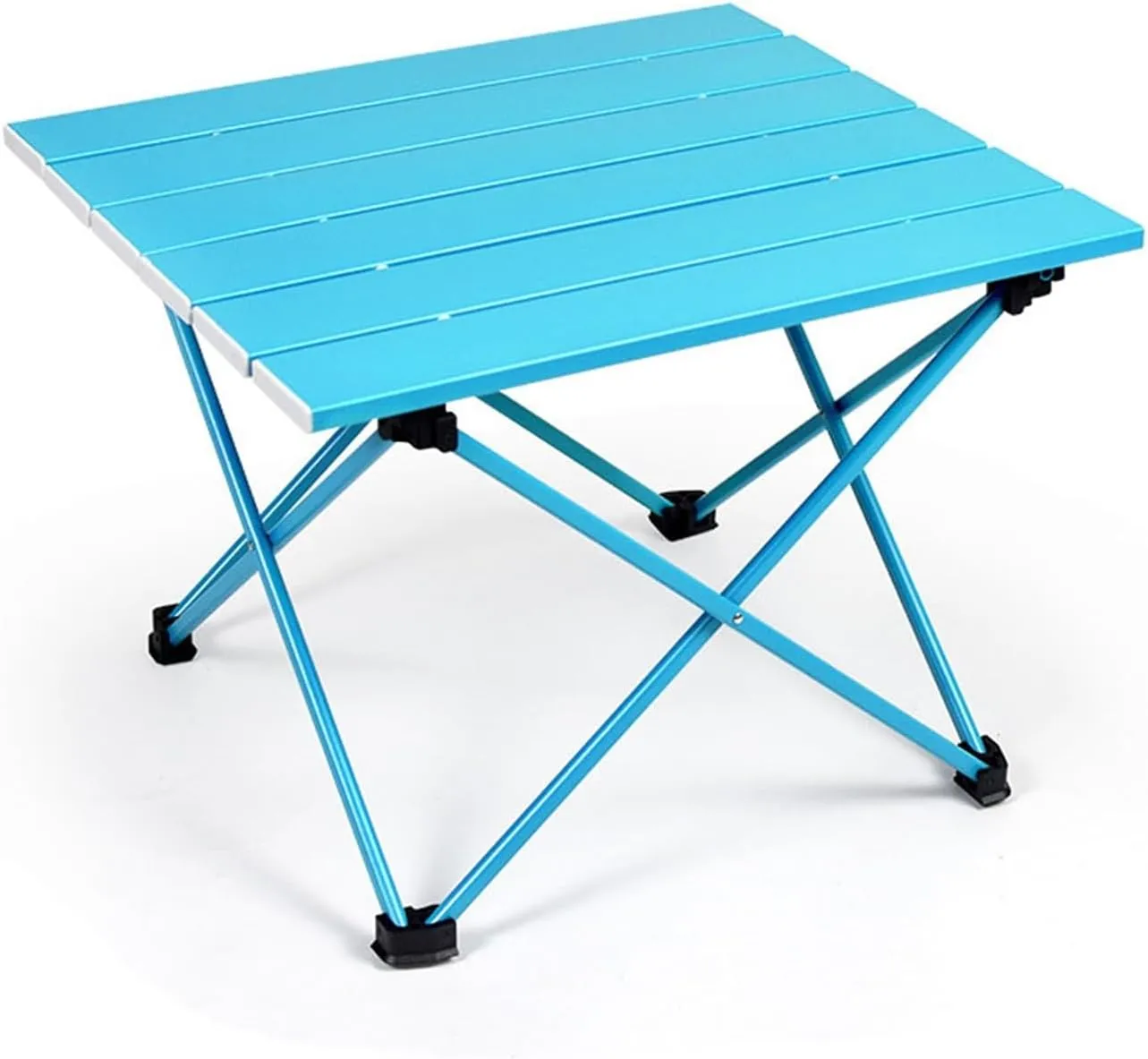 Folding Dining Table Foldable Folding Camping Hiking Desk Traveling Outdoor Fur Table Aluminum Alloy Portable Table Outdoor Fur (Color : Black55.7x40.5x38.5)