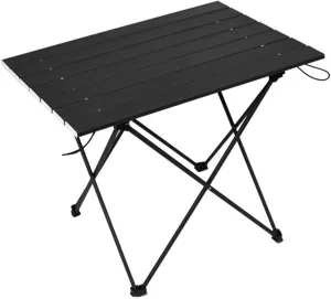 Folding Dining Table Foldable Folding Camping Hiking Desk Traveling Outdoor Fur Table Aluminum Alloy Portable Table Outdoor Fur (Color : Black55.7x40.5x38.5)
