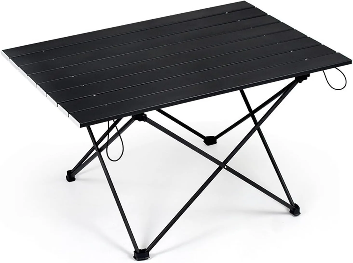 Folding Dining Table Foldable Folding Camping Hiking Desk Traveling Outdoor Fur Table Aluminum Alloy Portable Table Outdoor Fur (Color : Black55.7x40.5x38.5)