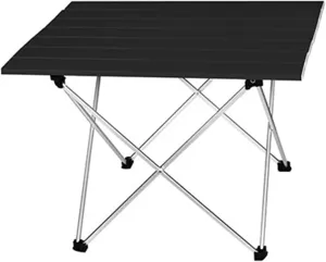 Folding Dining Table Foldable Folding Camping Hiking Desk Traveling Outdoor Furniture Table Aluminum Alloy Portable Table Outdoor Furniture (Color : Black 56x40.5x41cm)