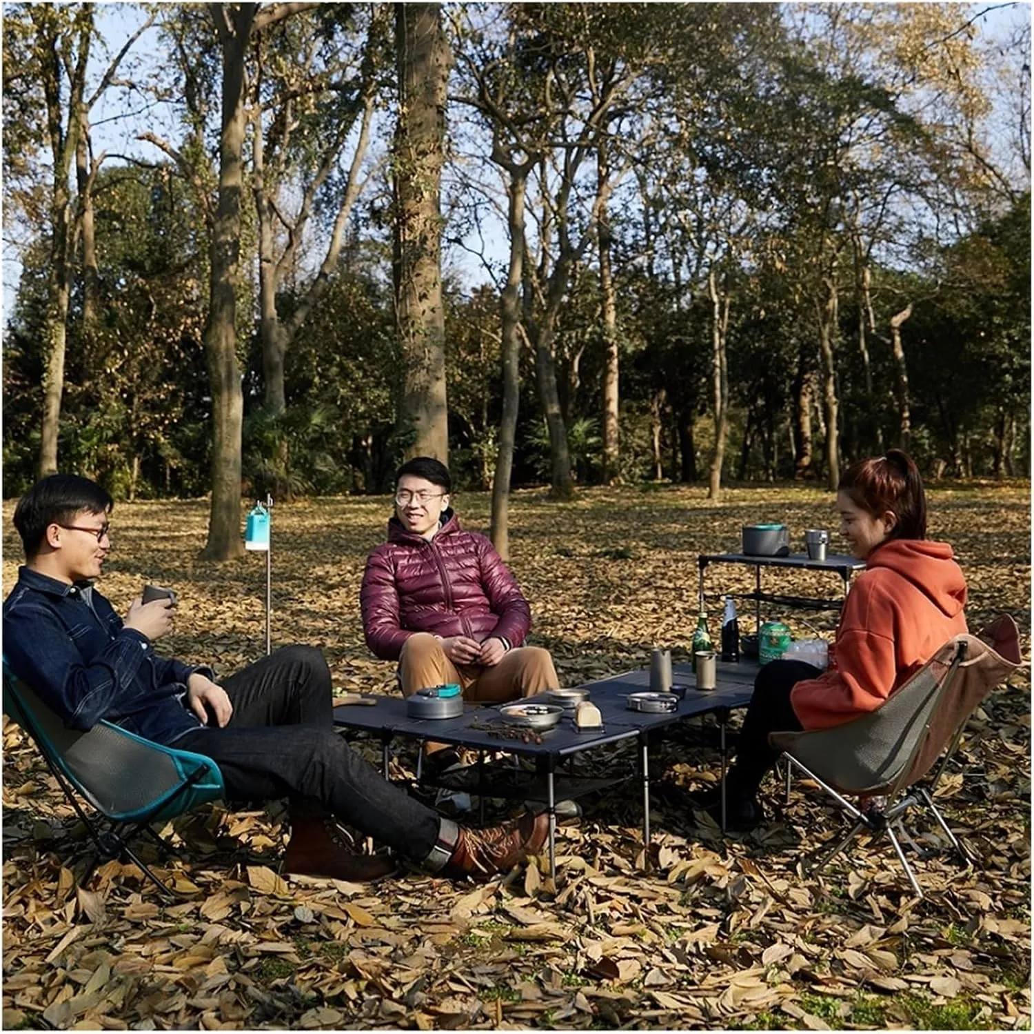 Folding Dining Table Lightweight Rain-Proof Detaable Outdoor Camping Desk Aluminum Alloy Folding Table Portable Picnic Fishing Beer Table (Color : 4 Pcs Plate)